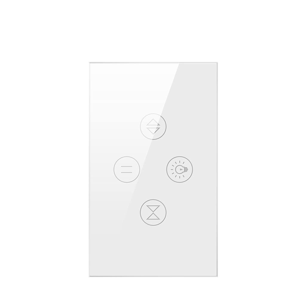 Interruttore Tapparelle WiFi Interruttore della Luce della Tenda del tapparelle del Rullo WiFi per Il Lavoro Elettrico delle Tende motorizzato Interruttore WiFi per Tenda (Color : 1 White)