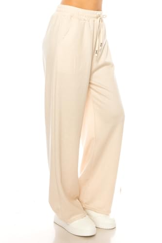 Women's Soft Fleece Corduroy Wide Leg Pants for Women Vintage y2k Straight Leg Pants Loose Fit with Pocket3