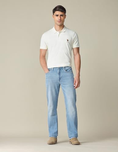Image of U.S. Polo ASSN. Denim Jeans for Men, Slim Straight Fit Men Jeans for Office & Regular Wear