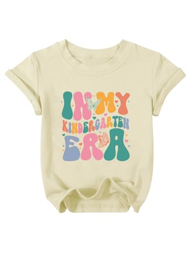 Image of Kindergarten Shirt for Girls First Day of Preschool Shirt Back to School T Shirt Summer Short Sleeve 3-7 Years
