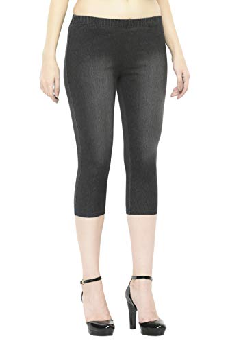 Image of Frenchtrendz Women's Cotton Modal Spandex Stretchable Slim Fit Jegging Capris