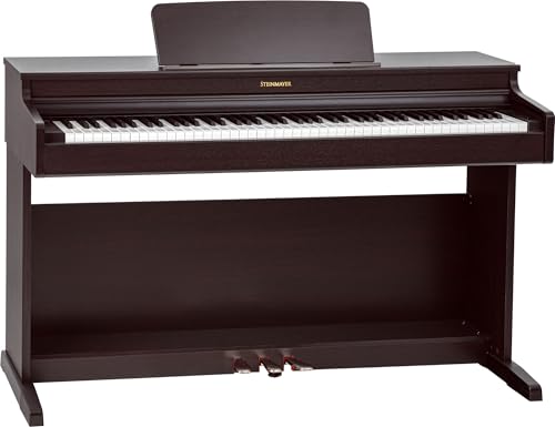 Steinmayer DP-321 RW Digitalpiano - 88 Tasten mit Hammermechanik - Ebony/Ivory Touch - 2 Kopfhöreranschlüsse - 3 Pedale - Aufnahmefunktion - Bluetooth Audio/MIDI - Rosenholz