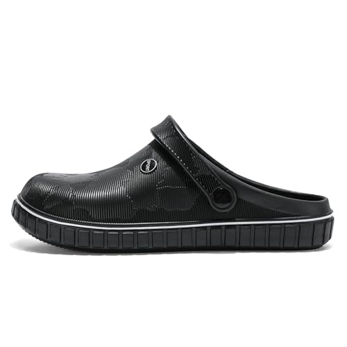 SECHRITE Mens Clogs Mules Slip on Garden Work Nurse Water Shoes for Men Non Slip Waterproof Closed Toe Clogs Sandals for Kitchen Office Beach Fishing2