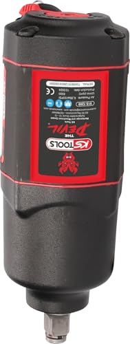KS Tools THE DEVIL Schlagschrauber Druckluft 515.1200 I Druckluft Schlagschrauber mit praktischem Umschalthebel L/R I Hochleistungs-Doppel-Hammer-Schlagwerk