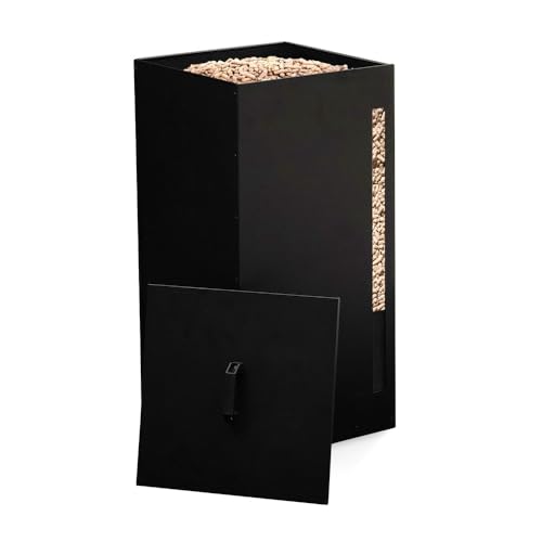 FACILITYS - Réservoir à Pellets Granulés Bois de Chauffage à Roulettes 36 x 36 x 76 cm - Volume...