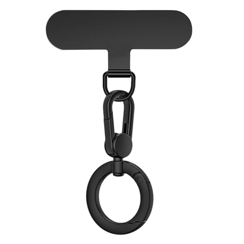 Kalttoy Cordón giratorio de 360 grados con mosquetón desmontable y clip de acero inoxidable para dispositivos móviles, llaves, bolsas, cordón giratorio para teléfono con clip de aleación de zinc