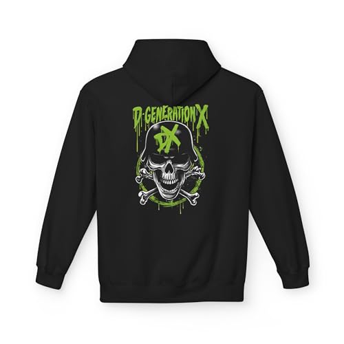 Degeneration X Hoodie DX Pro Wrestling Skull Hoodie for Man Woman Black