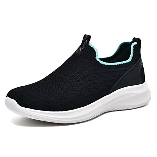 Image of TIOSEBON Women's Walking Tennis Shoes Knit Comfortable Slip on Breathable Mesh Lightweight Sneaker