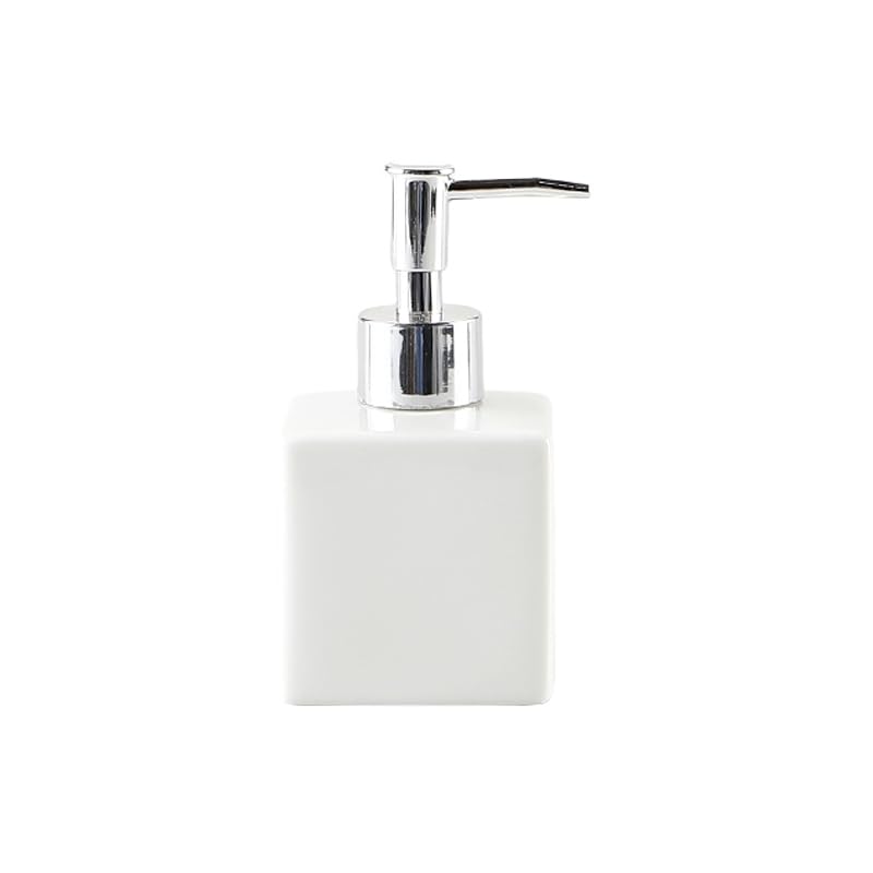 RWGSNB Ceramic Liquid Dispenser Simple Style Soap Dispensers Refillable Hand Lotion Pump Bottles Detergent Dispenser Bottle for Bathroom Washroom Hotel White