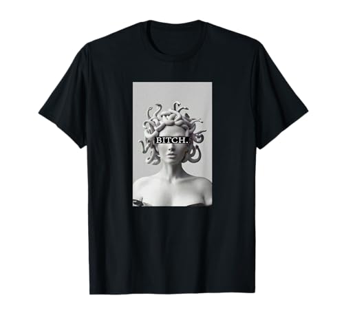 Medusa - Camiseta con diseño de cabeza de serpiente Medusa, diseño moderno Camiseta