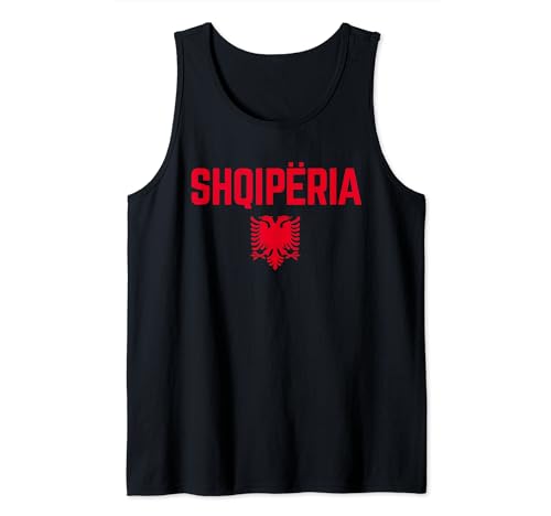SHQIPERIA ALBANIA Bandera | Hombres Mujeres Niños | ALBANIAN Camiseta sin Mangas