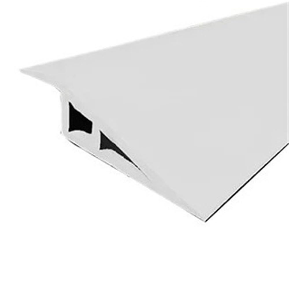 Loacea Floor Threshold Strip 1M Soft PVC Self Adhesive Floor Transition Strip, Carpet Edging Trim Flooring Sealing Strips(White)
