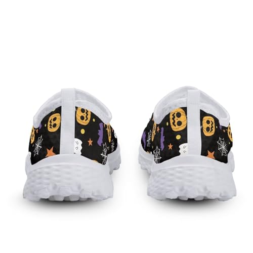 FKELYI Halloween Shoes for Women Slip On Walking Shoes Breathable Mesh Flats Athletic Running Tennis Sneakers2