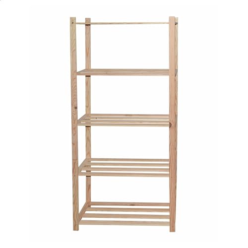WELL HOME MOBILIARIO & DECORACIÓN Estanteria, Madera, Multicolor, 5 baldas