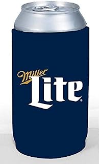 Miller Lite 16oz Beer Can Cooler Holder Kaddy Coolie Huggie Pounder Navy