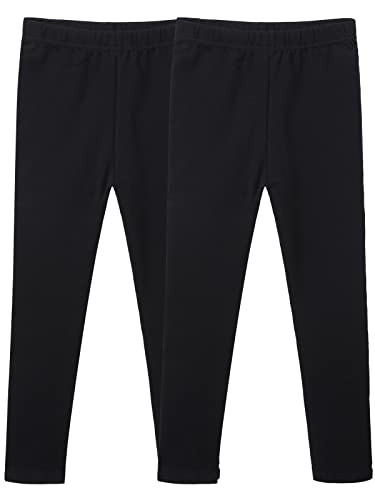 tanzdunsje Leggings Fille Pantalons Coton Uni Long Lot de 2 Cover