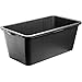 Produktbild KADAX Mörtelkasten 60L, Mörtelwanne für Baustelle 70x39x28cm eckige Zementwanne aus Kunststoff, schwarze Mörtelkiste, stabiler Betonkübel mit Griffen, Speiswanne, Baukübel, Mortar box