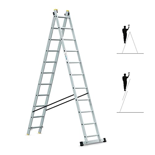 Echelle Transformable 2 Plans StablePro 2x11 marches Aluminium Extensible...
