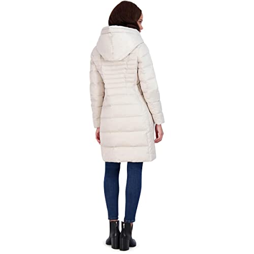 Tahari Casey Fitted Puffer Coat for Women-Quilted Winter Coat with Bib - Image 3