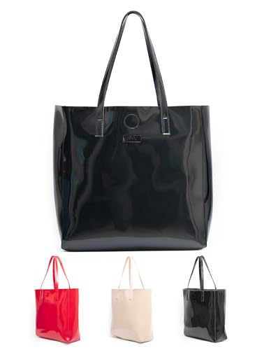 NYK Women’s Faux Leather Party Tote Bag For Women | Black Handbag With Spacious Compartments | Tote Bags For Women Office Use | Handbag For Every Occasion - Look Luxurious & Feel Effortless Stylish