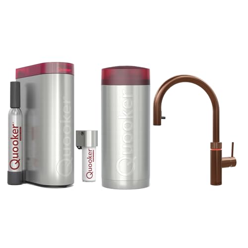 Quooker mit Reservoire COMBI+ und CUBE kochend Wasserhahn (Flex Kupfer Rosé)