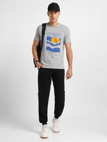 Image of Nobero 100% Cotton T Shirts for Men Stylish | Regular Fit | Graphic Printed T Shirts for Men 180 GSM Combed Cotton | Round Neck Half Sleeve