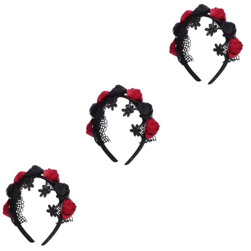Bandeau Halloween à fleurs simulées Healvian stable et confortable pour cosplay