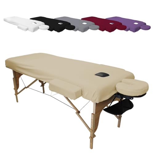 Vivezen - Kit complet de housses pour table de massage - Confort Plus - Éponge- Plusieurs coloris
