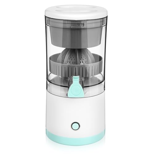 FOMIYES Exprimidor de Cítricos Eléctrico Portátil Batería Recargable de 1600mah y Capacidad Menor a 400ml, Cuerpo Abs y PC Adecuado para Jugos Frescos en Casa o Viajes