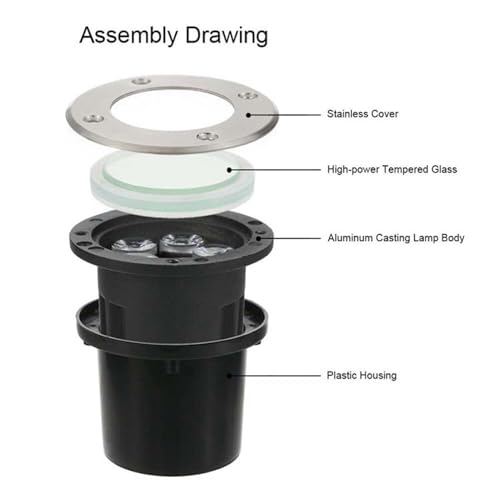 Éclairage LED pour terrasse anti-infiltration spot allée 9W