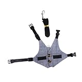 Zerodeko ウサギベストハーネス 軽量通気性うさぎスーツ 小型ペット用快適おしゃれ紳士風お散歩リーシュ付き