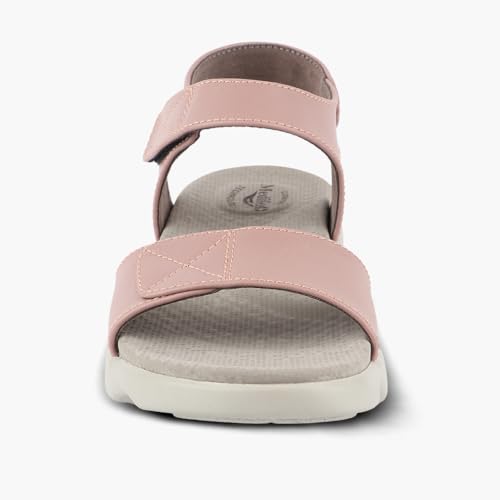 Image of Medifeet Women's Orthopedic Soft Sandals, Black, Comfort Walking Footwear with Adjustable Straps