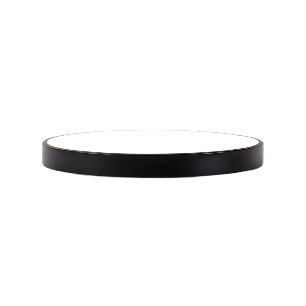 Plafonnier LED 40cm noir extra plat avec diffusion lumineuse homogène