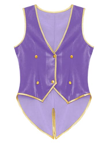 Moily Kids Boys Velvet Vintage Medieval Vest Victorian Renaissance Steampunk Tailcoat Button Down Waistcoat Top3