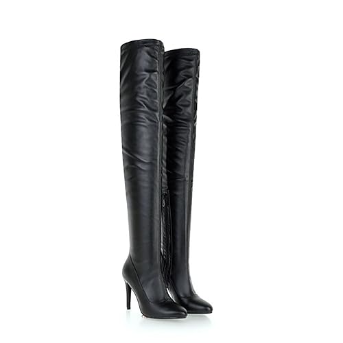 Cuissardes luxueuses bout pointu et talon aiguille 10cm mode femme