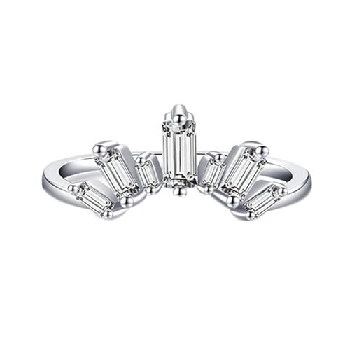 Bague alliance femme argent 925 couronne en zircone