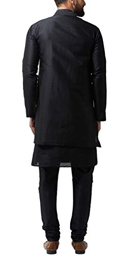 Sojanya (Since 1958 Men'S Silk Blend Kurta Churidaar Pyjama & Jacket Combo2