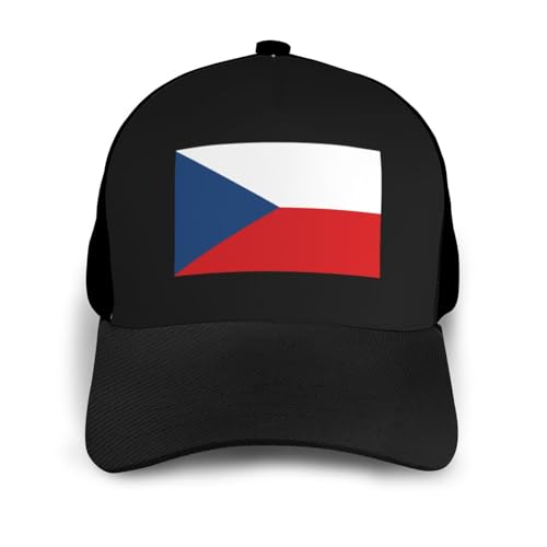 Flag of The Czech Republic Unisex Classic Adjustable Curved Brim Baseball Cap, Trucker Hat3