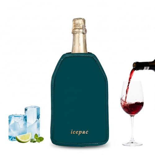 Wine Cooler Sleeve Wine Bottle Gel Cooler Sleeve Freezer Chiller Long Lasting Keep Wine Cool and Chill Sleeve for Prosecco Champagne Beer Wine Bottles(1PCS Blackish green)
