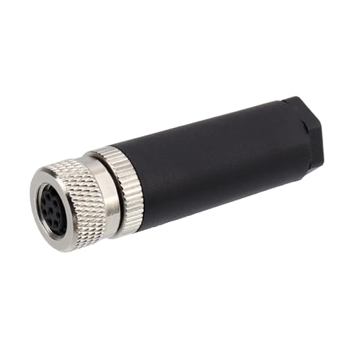 HangTon 2 Stück M8 6-polige weibliche Kabelverbinder, A-Code, 24 V DC, 1,5 A, wasserdicht IP67, nicht geschirmt, rund, Luftfahrt, Industrieautomatisierung