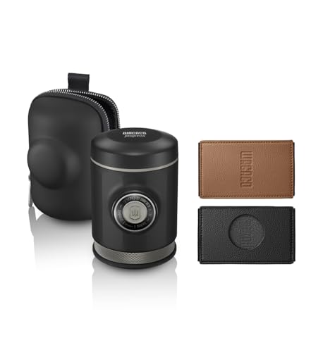 WACACO Picopresso Bundle with Protective Sleeve - Portable Espresso Maker with Shock-Resistant Case for Travel & Home Use