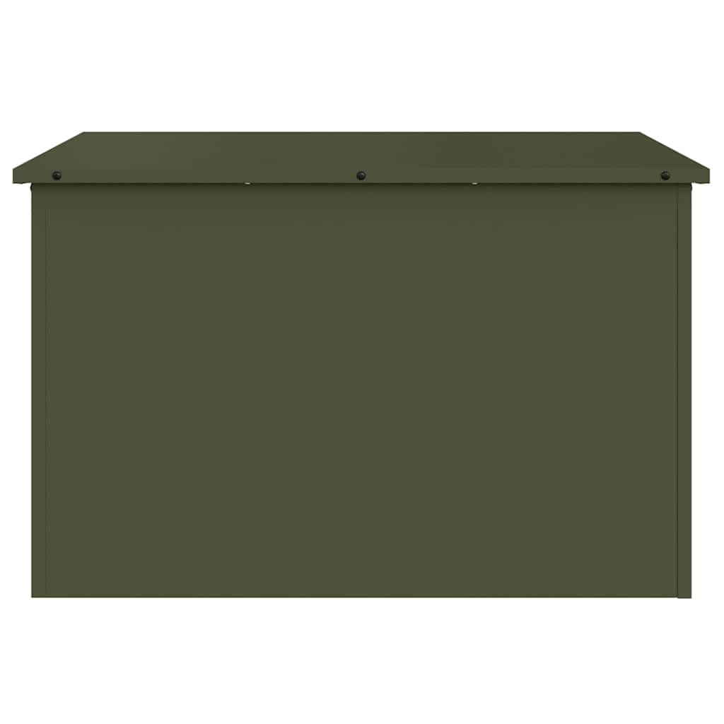 vidaXL Cassa per Cuscini da Giardino Acciaio 80 x 50,5 x 50 cm 175 L, Soluzione di stoccaggio per Giardino e terrazzo, Box Resistente, Organizer in Metallo, armadietto Rettangolare