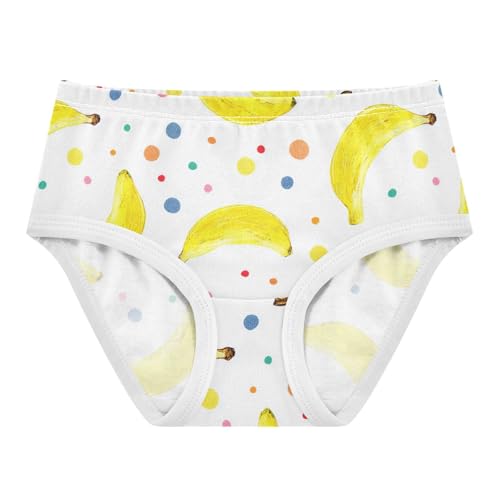 Wusikd Cute Banana Girls' Underwear Cotton Colorful Dots Girls Briefs Soft Toddler Underwear 2T