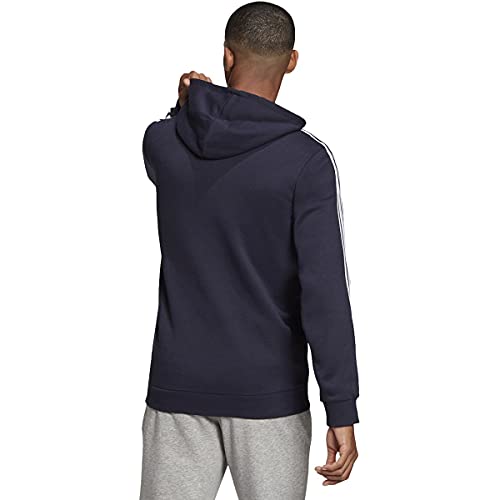 Image of adidas Men's Essentials Fleece 3-Stripes Full-Zip Hoodie, Legend Ink, Large