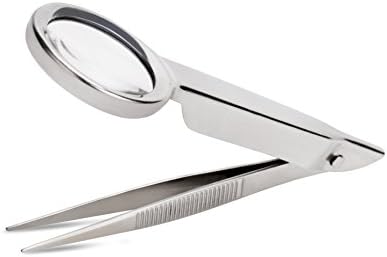Tick Remover Tweezers - Tick Removal Tool for Dogs, Cats, Humans with Magnifying Glass