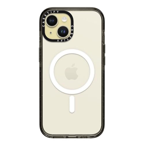 Image of CASETiFY for iPhone 15 Case - Impact Compatible with MagSafe Clear Black