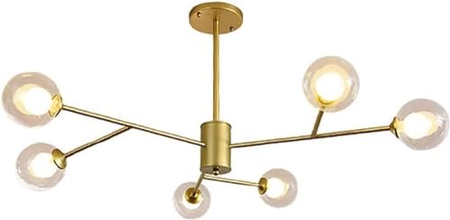 Plafonniers pour chambre salon salle à manger avec lampe suspendue or