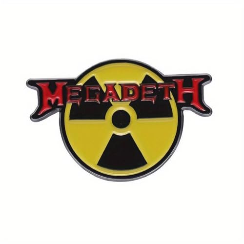 Distrigeek Pin's Megadeth Logo - métal émaillé - broche badge - femme homme - trash heavy metal