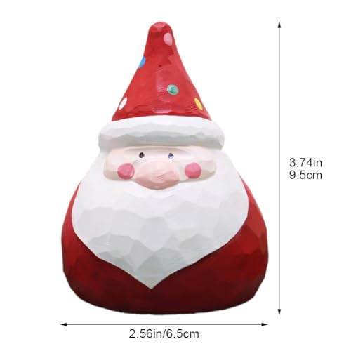 Figurine de Noël en bois : décoration de Père Noël debout pour table - 3