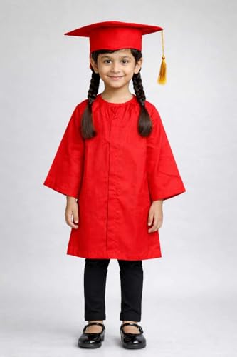 Image of Graduation gown for kids with Cap for convocation dress for school ceremony